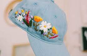 Hand Embroidered Hats Let You Root For Your Favorite Team Flowers Ribbon Embroidery Embroidery Patterns Vintage Vintage Embroidery