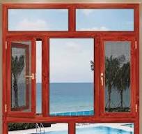 EU Standards Top Quality Wood Grain Color Aluminium Casement Glass  Window/Hinged Window