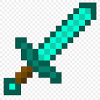 The resolution of image is 577x625 and classified to minecraft diamond sword, diamond outline, pink. 1