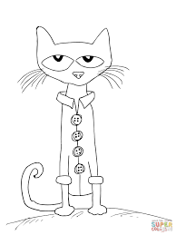 Coloriage Pat Le Chat Adore Ses Boutons Ronds Coloriages A Imprimer Gratuits
