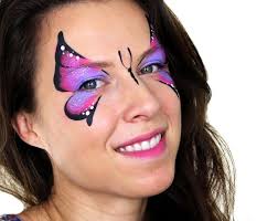 Schmetterling Schminken Frau Einfach Makeup Fasching Carnival Schmetterling Schminken Anleitung Schminken Fasching Schminken Anleitung