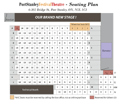 theatre seating map port stanley festival theatre