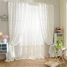 Our luxurious sheer grommet panels gives your home a new elegant look. Tuedio Rose Shaped White Tulle Curtain For Bedroom Living Room Sheer Curtains Luxury Drapes Romantic Wedding Decoration Custom Tulle Mesh Tulle Curtainscurtain Designs For Windows Aliexpress