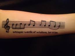 Want to see the world's best beatles tattoo designs? Beatles Let It Be Sheet Music Tattoo The Beatles Tattoos At Repinned Net