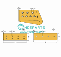 Caterpillar type Blades and End Bits for Dozer - HCE PARTS