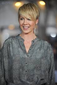 Official facebook page for jenna elfman www.whosay.com/jennaelfman. Jenna Elfman Short Haircut With Bare Ears And Heavy Bangs