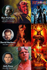 นักแสดงผู้เคยรับบทเป็น #HELLBOY 🔥👑 🔴 Ron Perlman ได้เล่น 2 ภาค - Hellboy  (2004) - Hellboy II: The Golden Army (2008) 🔴 David Harbour รีบูทใหม่ -  Hellboy (2019) 🔴 และล่าสุด Jack Kesy รีบูทล่าสุด -