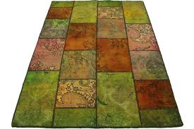 Teppich tom tailor rund circle 150 cm beige, grün, blau, braun. Patchwork Teppich Orange Grun In 200x140cm 1001 1909 Carpetido De