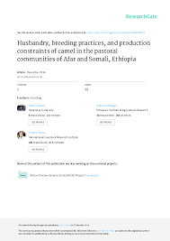 Description of the production environments. Pdf Husbandry Breeding Practices And Production Constraints Of Camel In The Pastoral Communities Of Afar And Somali Ethiopia Tadelle Dessie Academia Edu