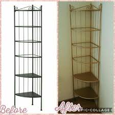 Dull Black Ikea Ronnskar Shelf Turned Into A More Expensive Appearing Beautiful Golden Shelf A Little Spray Paint Can Do W Ikea Spray Paint Cans Attic Spaces