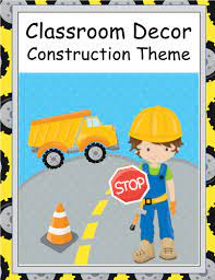 Check out these construction theme clutter free classroom decor resources & ideas! Classroom Decor Construction Theme