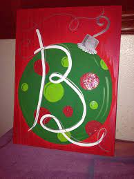 Pin By Brenda Reece On Cards Painted Christmas Ornaments Christmas Canvas Christmas Paintings On Canvas