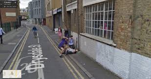Google Street View Captures A Mugging On A Uk Street Good Thing Those Ladies Are There To Take Pictures Google Street View Street View Views