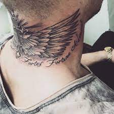 But of course if you want something original, you can make colored superhero signs, red lips or even stormtroopers inspired by star wars movie. Top Behind The Neck Tattoo Design For Men Behind The Neck Tattoos Back Of Neck Tattoo Men Neck Tattoo For Guys