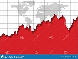 The Global Economy Chart Stock Vector Illustration Of