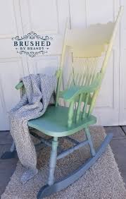 Color Blending On A Relaxing Rocker Painted Rocking Chairs Rocking Chair Painted Wooden Chairs