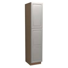 Home Decorators Collection Coventry Assembled 18 X 84 X 24 In Pantry Utility 2 Single Door Hinge Right Utilty Kitchen Cabinet In Pacific White U182484r Cpw The Home Depot