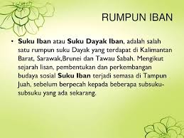 Pada zaman pemerintahan kesultanan brunei,seorang pelayar dari china telah singgah di sarawak.di sana,pelayar tersebut telah memperkenalkan sejenis makanan cakar ayam.makanan tradisional kaum iban yang pasti ada di rumah panjang setiap kali perayaan gawai. Suku Di Kalimantan Ppt Download