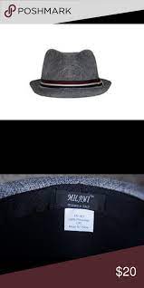 Nwt Men S Milani 100 Polyester Gray Fedora Hat Fedora Hat Hats For Men Fedora