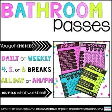 If you are renovating an old bathroom, then this is the best time to create a new tile design on your bathroom floor, backsplash, wall, or shower. Bathroom Pass Ideas Worksheets Teaching Resources Tpt