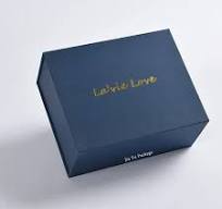 Blue Color Magnetic Gift Packaging Box Wholesale with Gold ...