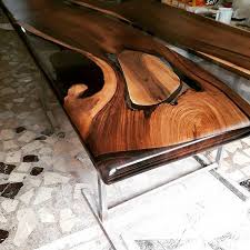 Walnut Wood Epoxy Resin Table Quality Is Never A Coincidence Telephone Number For Order 90 5414353303 Wood Table Design Epoxy Resin Table Resin Table