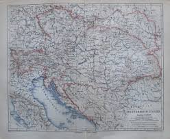Details Zu 1875 Oesterreich Ungarn Alte Historische Landkarte Antique Map Osztrak Magyar Landkarte Karten Und Alte Landkarten