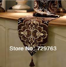 Table runners for round tables. Classical Embroidered Velour Bronzing Table Runner Cloth Home Decor Textiles Coffee Tables Cover Cloths Tablecloth 30 180cm Tablecloth Material Decorative Tableclothstablecloth Supplier Aliexpress