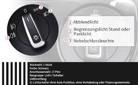Lichtschalter Fur Polo T5 Golf 4 Otuayauto Scheinwerferschalter Hauptlichtschalter Amazon De Auto
