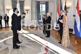 Jens Spahn, Daniel Funke, Elke Büdenbender, Frank-Walter Steinmeier, Köni.  ~ Premium Photo #230482869