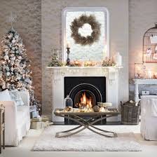 White And Silver Living Room With Christmas Tree Ideal Home Christmas Living Rooms Silver Living Room Christmas Decorations Living Room