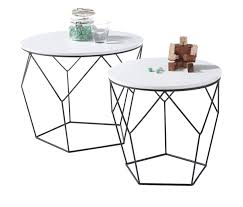 Couchtisch klein eckig couchtische passend für dein wohnzimmer ikea deutschland fernbedienungen zeitschriften schüsseln mit popcorn dein couchtisch bietet vielen dingen im. Couchtisch Beistelltisch Set 2x Wohnzimmer Tisch In Weiss Lack Schwarz Haiti Rund Ebay
