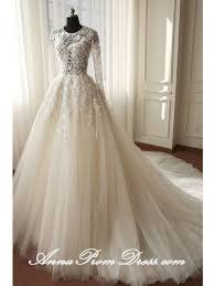 Lace Wedding Dresses Scoop A Line Brush Train Long Sleeve Luxury Bridal Gown Jks276 Wedding Dress Organza Wedding Dress Sleeves Lace Weddings