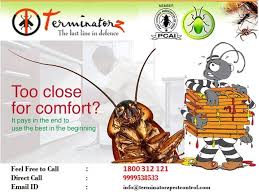 Also includes applicable pest control devices and their locations (e.g. Terminatorz Pest Control Home Facebook