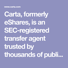 Carta Formerly Eshares Is An Sec Registered Transfer Agent Trusted By Thousands Of Public And Private Companies Inve Portfolio Management How To Plan Equity