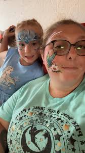 Face painting at 5th birthday party