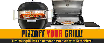 Designing your outdoor kitchen with the weber q as your center piece. Charcoal Grill Pizza Oven Kits Gas Grill Pizza Oven Kits Kettlepizza
