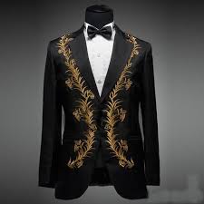 Black And White Suit Mens Cheap Suits Formal Wear Buy Quality Embroidered Mens Suits Directly From China Prom Men Suppliers 2017 Black Suit Wedding Wedding Suits Men Black Prom Suits
