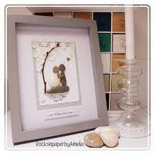 Personalised 30th Wedding Anniversary Present Pearl Anniversary Gift 30 Years Together Pebble Art Picture Handmade To Order In Ireland Pearl Anniversary Gifts Wedding Anniversary Presents 30th Wedding Anniversary