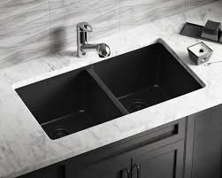 Clean, shine and protect the look of composite granite sinks with supreme surface®. 802 Black Double Equal Bowl Quartz Granite Kitchen Sink