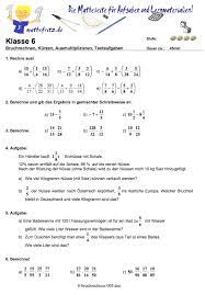 Das vorliegende unterrichtsmaterial befasst sich mit dem teilbereich des kürzens aus dem gesamtthema „bruchrechnen. Bruchrechnen Klasse 6 Gymnasium Klassenarbeit Losungen Mathefritz