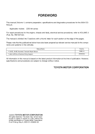 2003 toyota corolla service repair manual