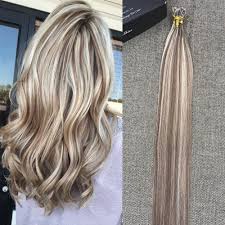 Find the perfect blonde highlights stock photos and editorial news pictures from getty images. 24 10 613 Fshine 24 Blonde Highlighted Hair Extensions Color 10 And 613 Blonde Remy Loop Nano Ring Hair Extensions 0 8g Per Strand 50strand Per Package Amazon In Beauty