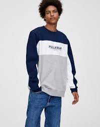 Pull&Bear logo color block sweatshirt , NAVY | Mens sweatshirts, Mens  sweatshirts hoodie, Pull and bear men