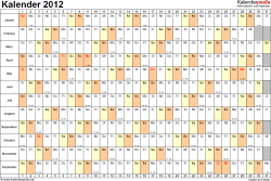 Ergänzen sie ihn um ferien eines. Kalender 2012 Zum Ausdrucken Als Pdf In 11 Varianten Kostenlos