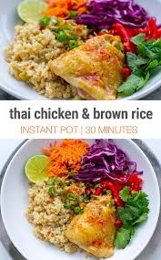 Instant Pot Chicken Brown Rice Thai Style Gluten Free Recipe In 2020 Instant Pot Recipes Paleo Healthy Instant Pot Recipes Instant Pot Recipes
