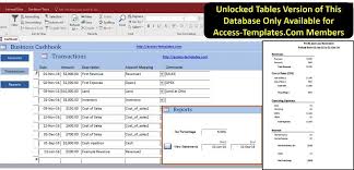 access database small business accounting cashbook templates