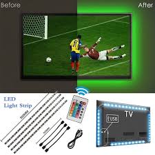 1 2 3 4pcs Rgb Led Bias Lighting For Tv Lcd Hdtv Monitors Usb Led Strip Background Light Wish