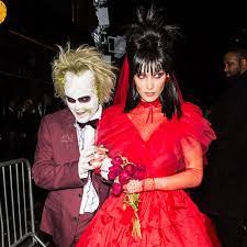 Lydia deetz (voiced by alyson court ). Bella Hadid And The Weeknd Wear Beetlejuice Costumes For Halloween Vogue