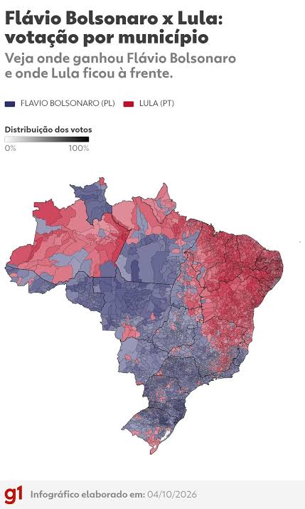 Lula ou Flávio Bolsonaro: veja onde cada candidato foi mais votado | G1